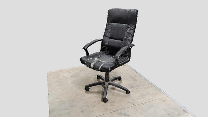 Damaged office chair 3D Model