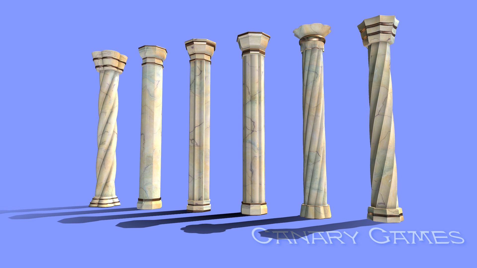 3D model Columnas Set 2 – Columns Set 2 - This is a 3D model of the Columnas Set 2 - Columns Set 2. The 3D model is about a row of columns.