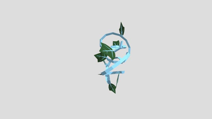 Stylized Low Poly Glowing Ivy 3D Model
