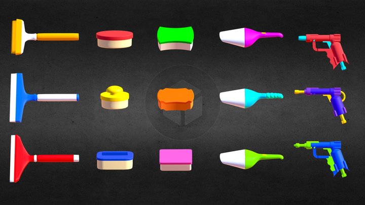 Items Clening Pack 3D Model