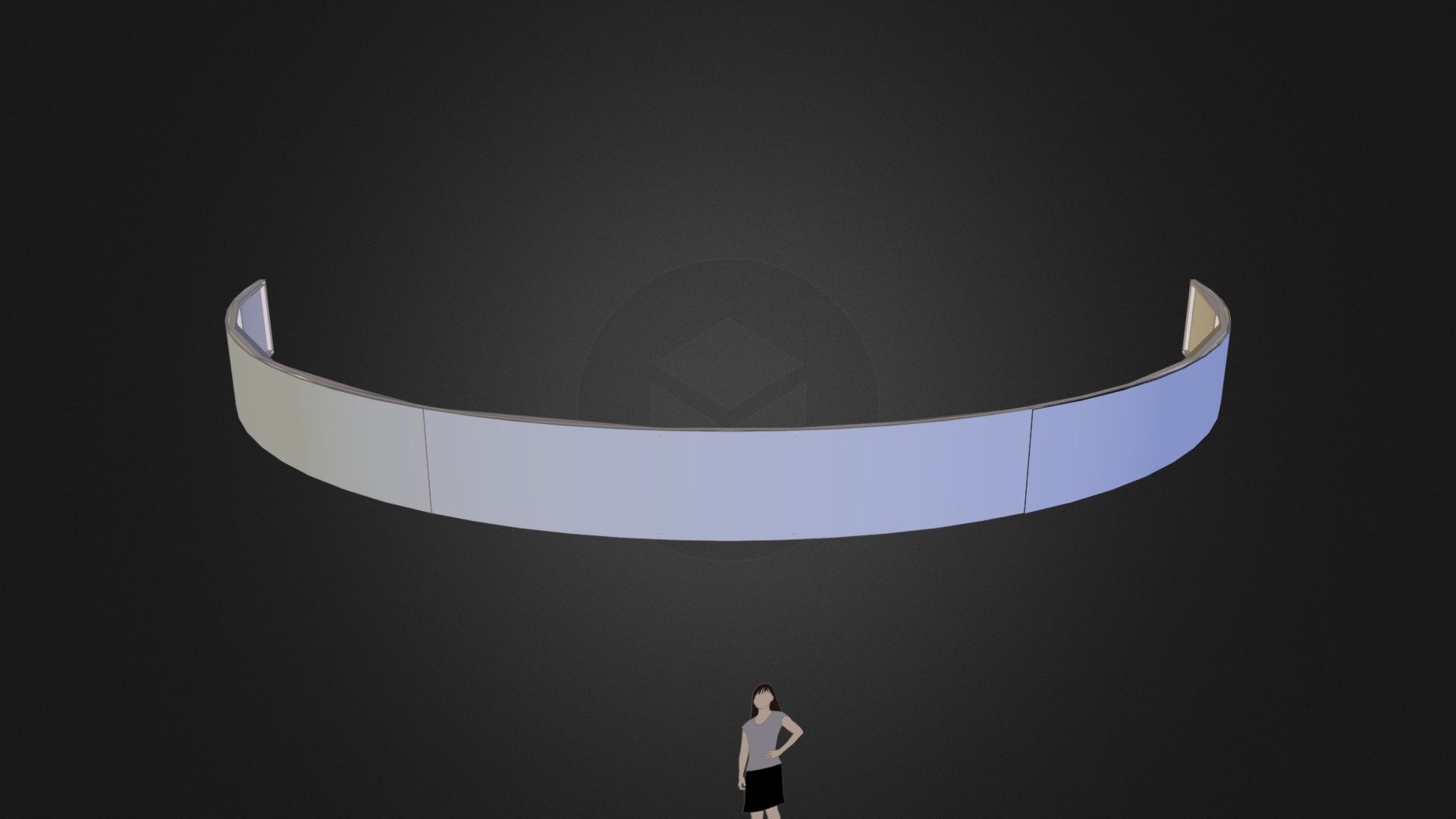 Large Curved Header - Code:HEDR-LCHDE — Sketchfab embed 3D viewer