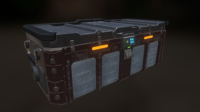 Sci-fi Loot Crate 3D Model