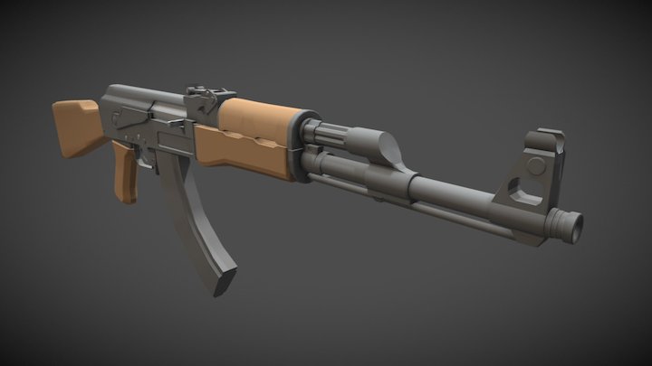 AK47 HIGH POLY work in progress 3D Model