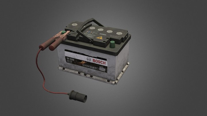Car Battery 3D Model