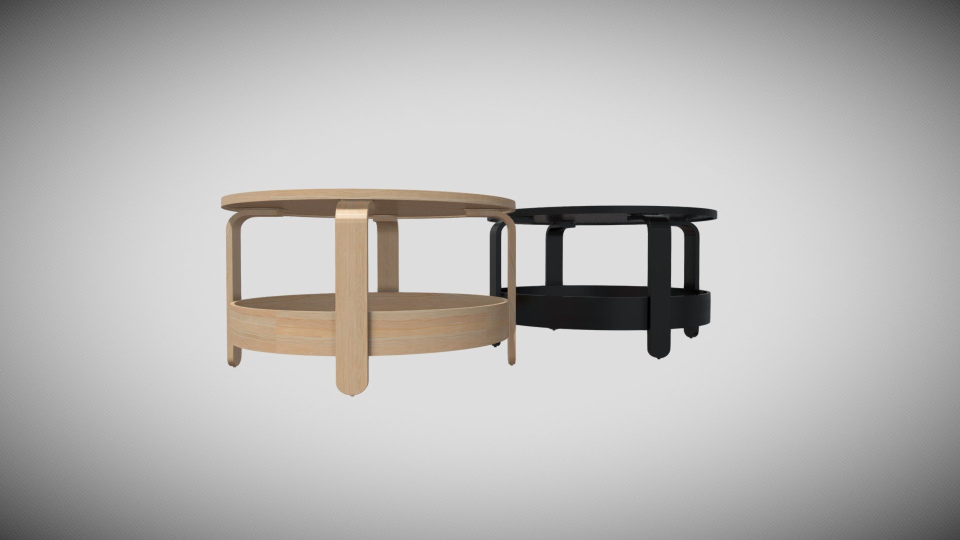 Ikea BORGEBY Storage Table Black and Birch