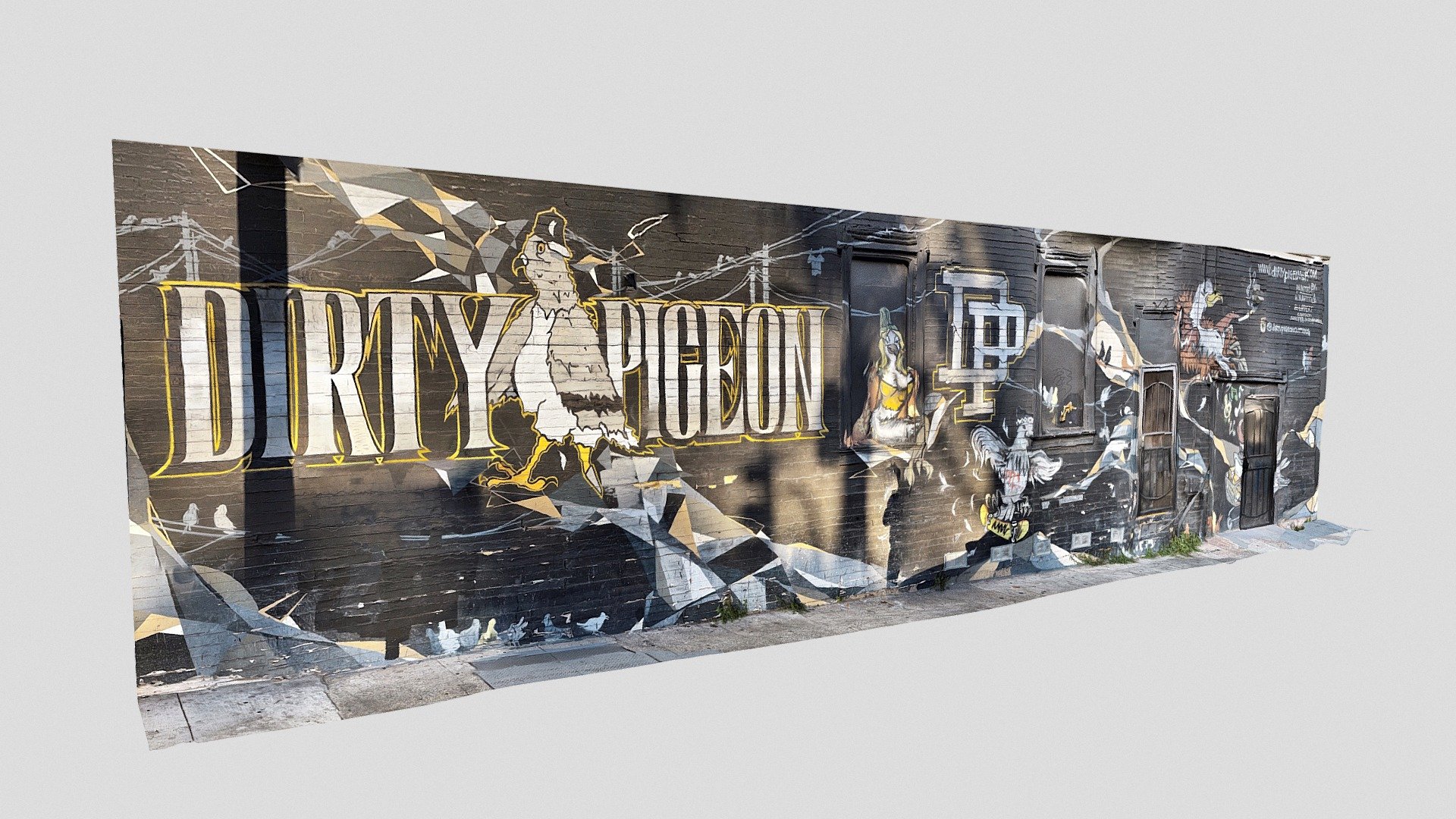 Day 128: "Dirty Pigeons" mural - 1scanaday