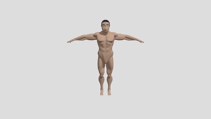 Hombre Tonificado 3D Model