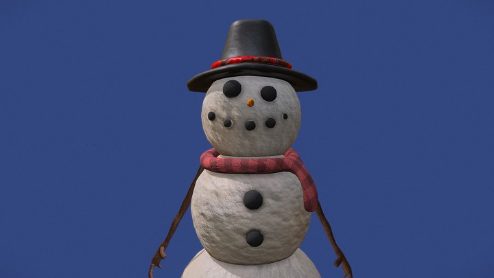SnowMan Animation 3D Model