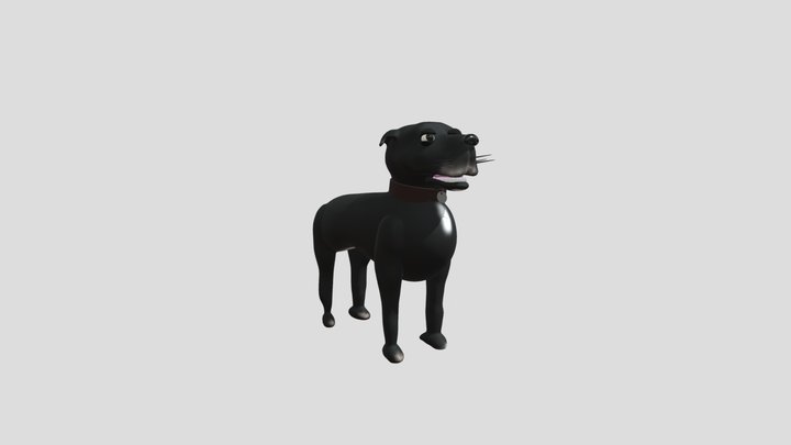 Rocky the dog - No Fur 3D Model