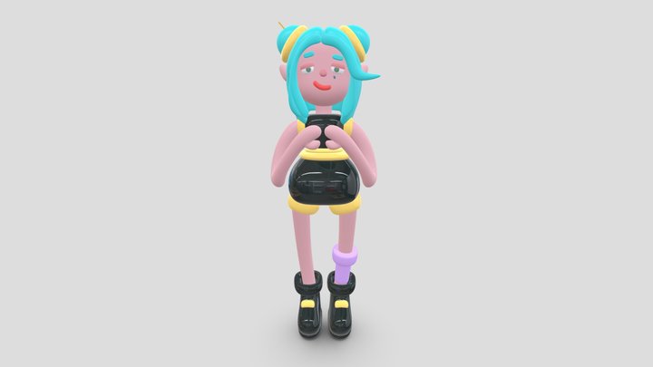 Annie blender 3d model 3D Model