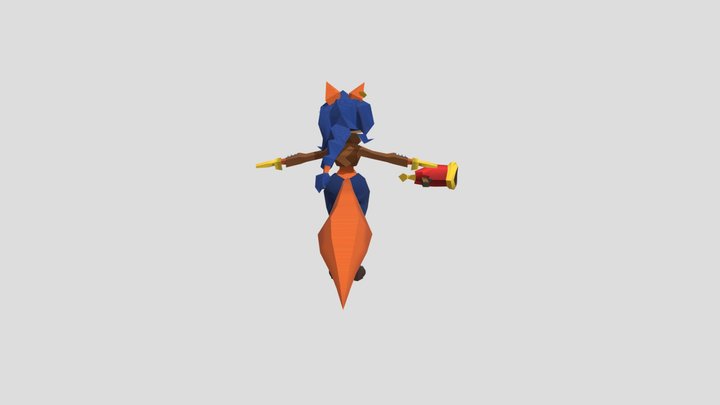 Inspector Carmelita Fox (Sly 1) 3D Model