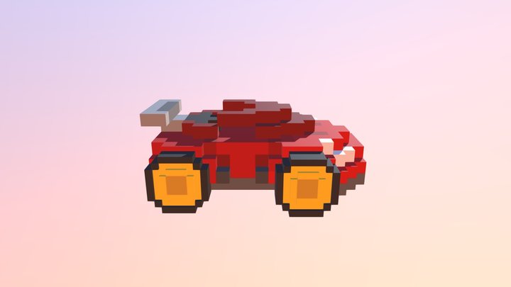 Voxel Kart 3D Model