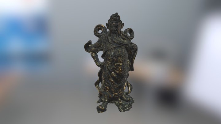 Chinese Guard Statuette Scan 3D Model