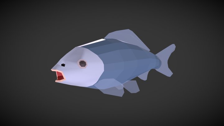 Low poly fish 3D Model