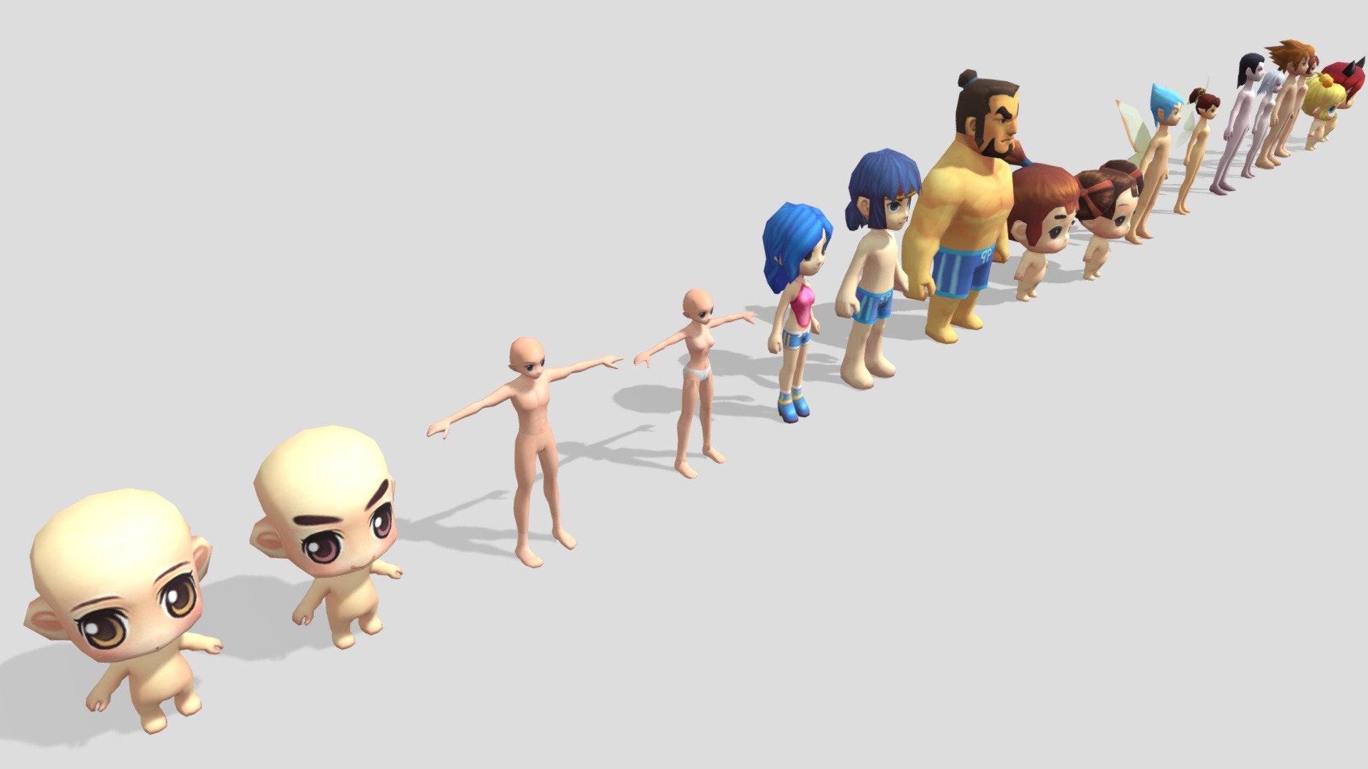 Standard Model Of Game Characters- Q Nude Model - 3D model by danielmclogan  [372da32] - Sketchfab