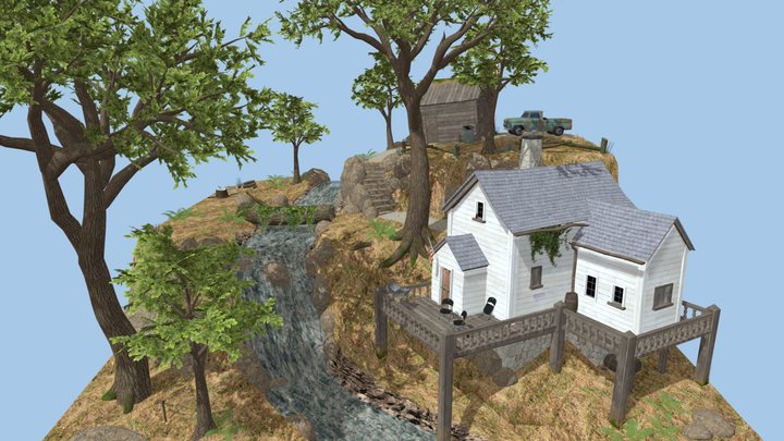 DAE Diorama - Forest Loner 3D Model