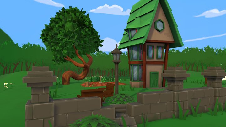 Forest Cabin 3D Model