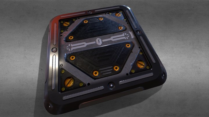 Futuristic Floor Panel 3D Model