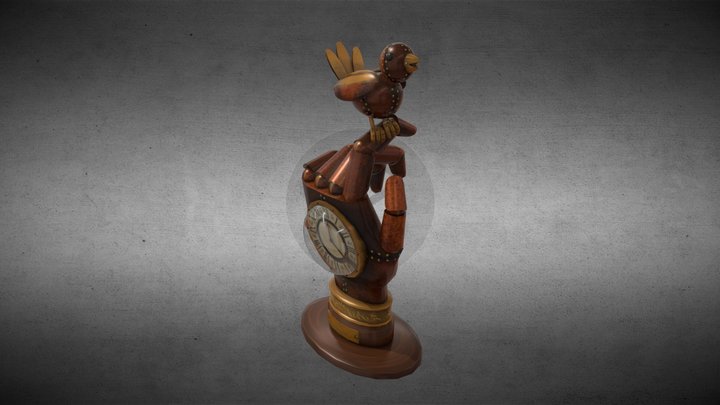 Steampunk Cuckoo Clock 3D Model