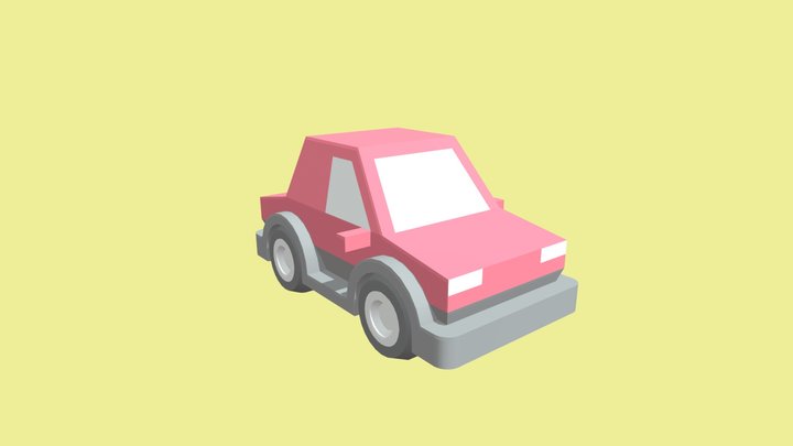 Low Poly sedan 3D Model