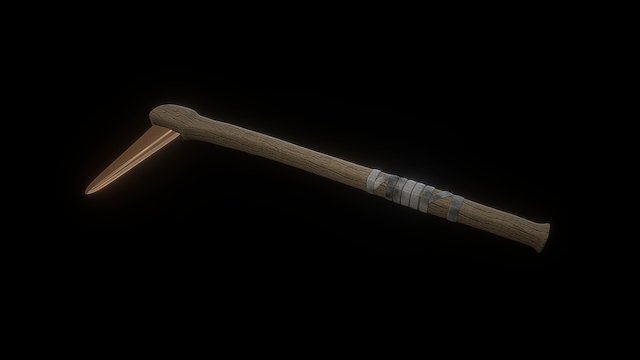Alabarda em cobre arsenical 3D Model