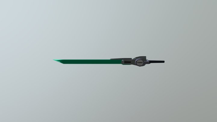 Gn Sword II Custom. Very Low Polly 3D Model