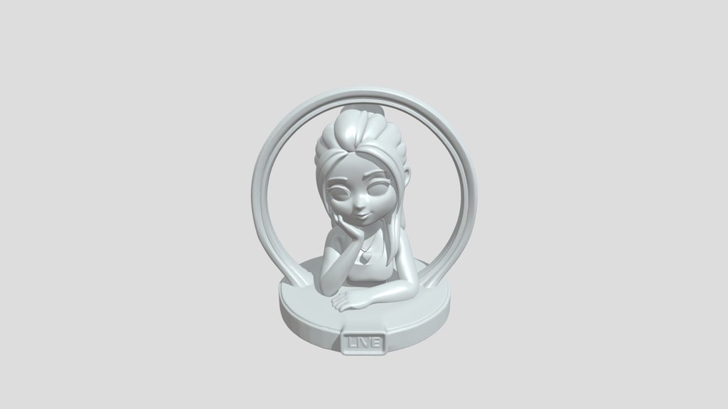Chibi live streaming girl figurine