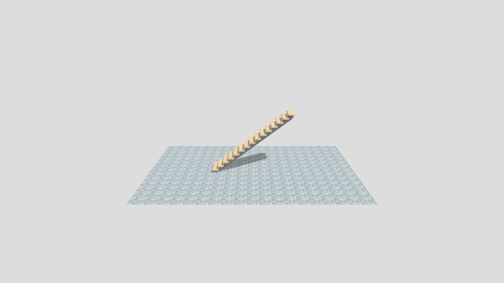 Schody na belce centralnej 3D Model