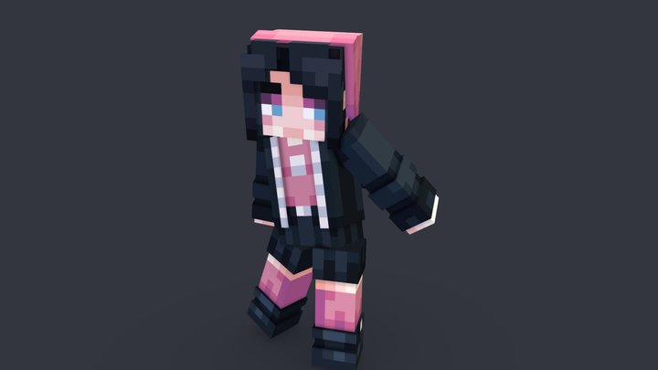 Pink Girl 3D Model