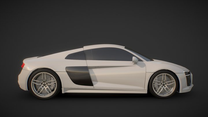 AUDI R8V10 2016 3D Model