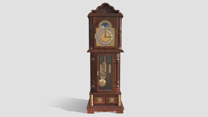 Grandfather clock 3D models Sketchfab