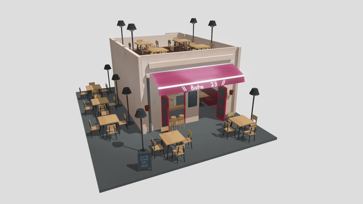 French Bistro 23 3D Model