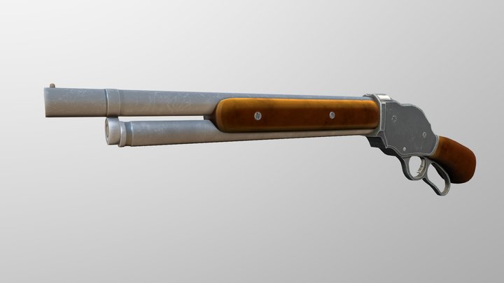 Winchester Model 1887 Shortened 3D Model