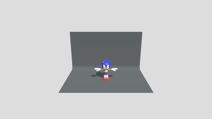 Classic Sonic JP 3D Model