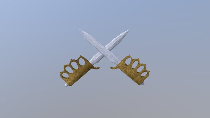 Knuckle Knife Obj 3D Model