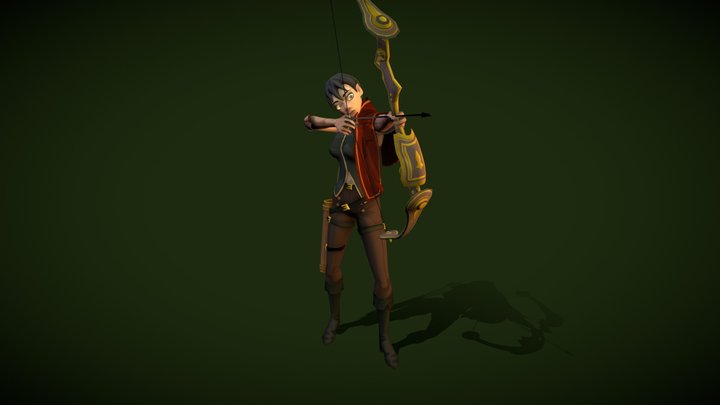 archer girl 3D Model