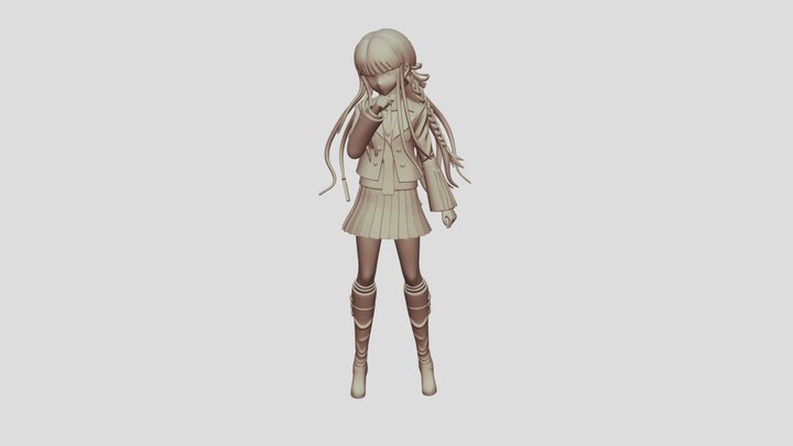 Snowbound Schoolgirl 3D Model