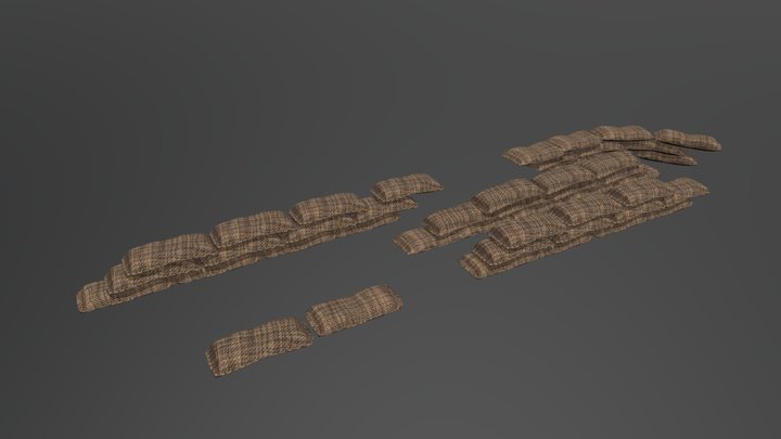 SandBags 3D Model