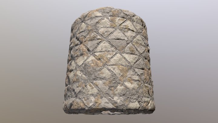 Ancient Triangular Stone Path 3D Model