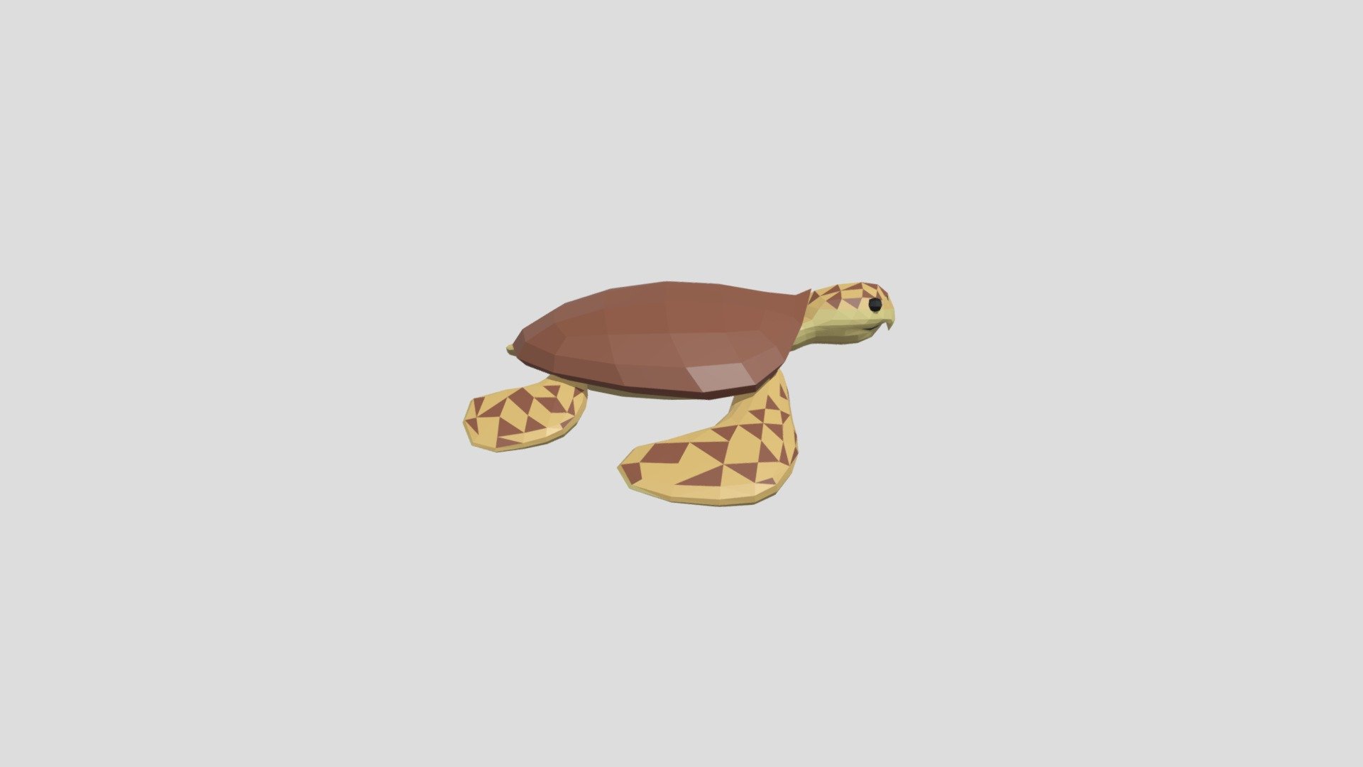 Low Poly Logger Head Turtle - Download Free 3D model by Dr. Smol ...