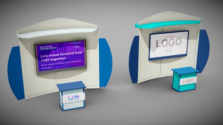 Tech-Adaptika - Small Booth 01 Sample 3D Model