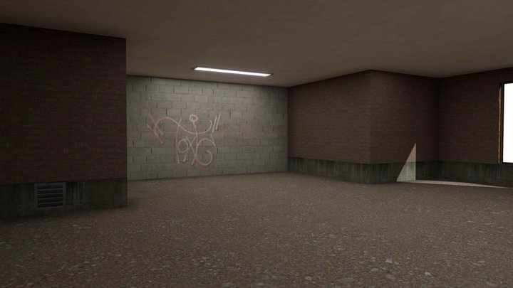 Abandoned Brick Room 3D Model