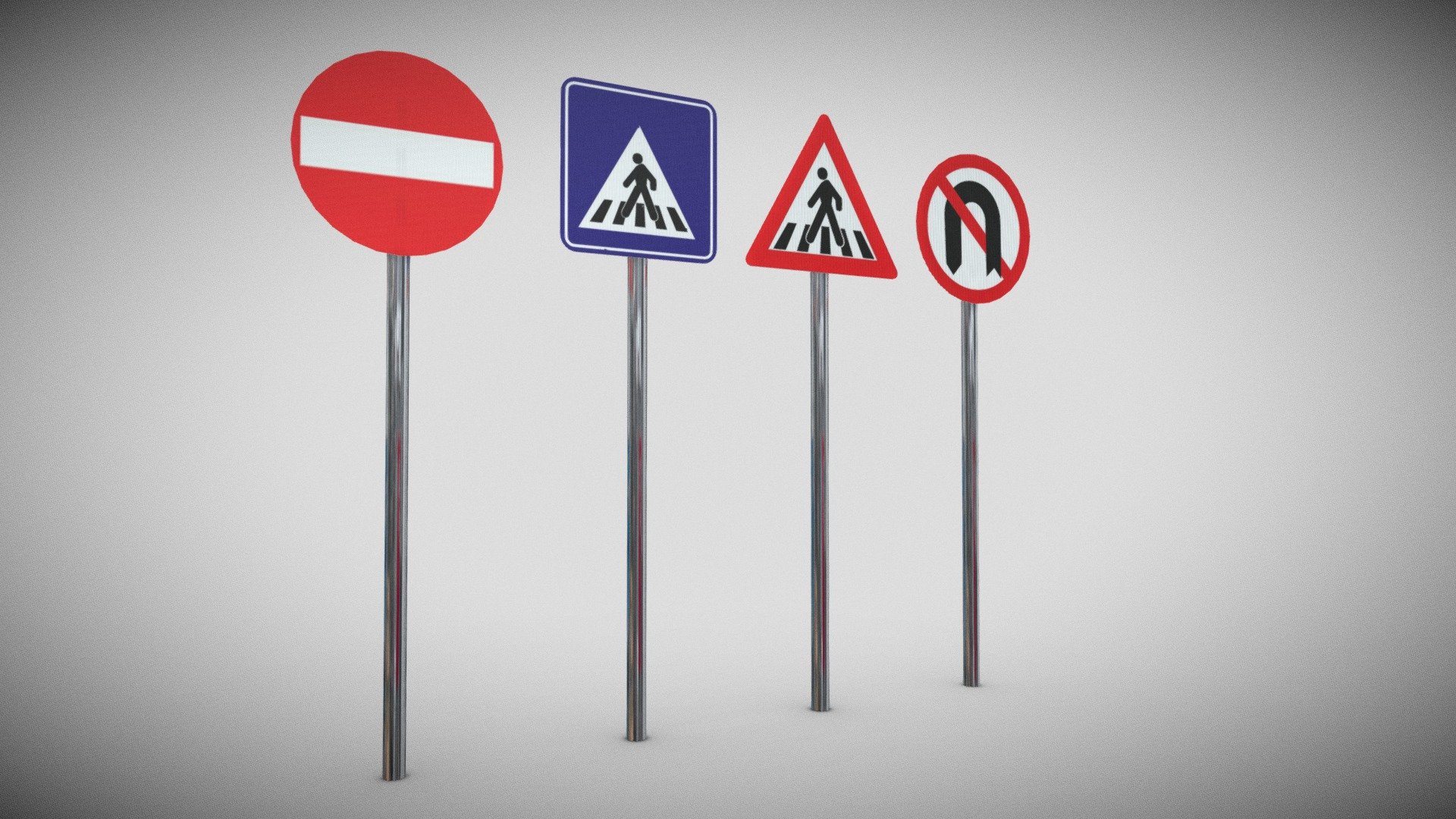 3D model Traffic Signs - 3D model by nvere [37487bb] - Sketchfab