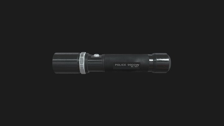 Police flashlight 3D Model