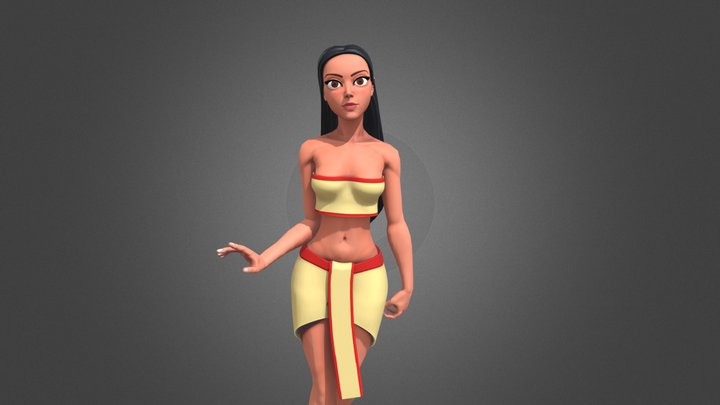 Stylized girl 3D Model