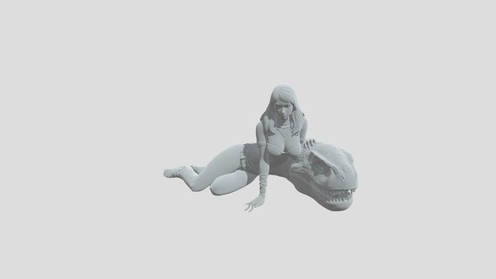 Siren and the Tyrant Rex 3D Model