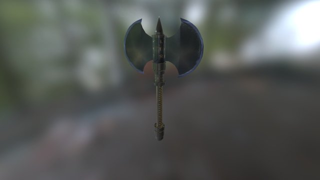 Double Sided Battle Axe 3D Model
