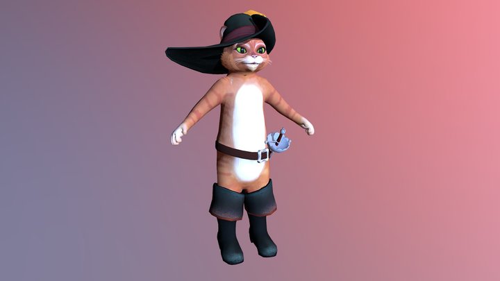 Puss in boots rig 3D Model