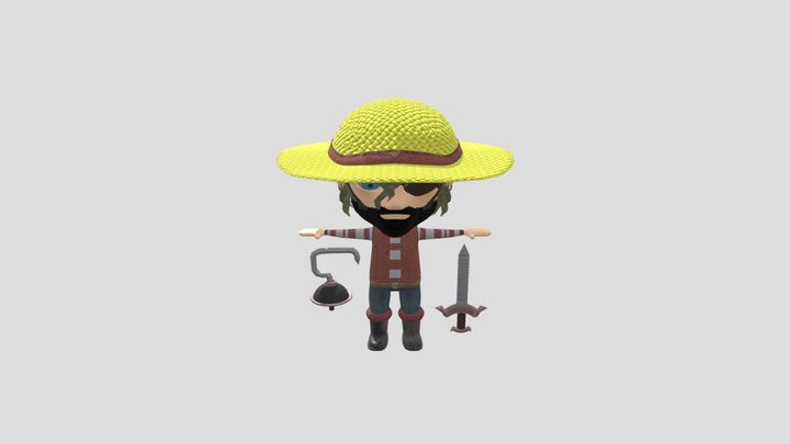 Nue- Mascot Pirate 3D Model