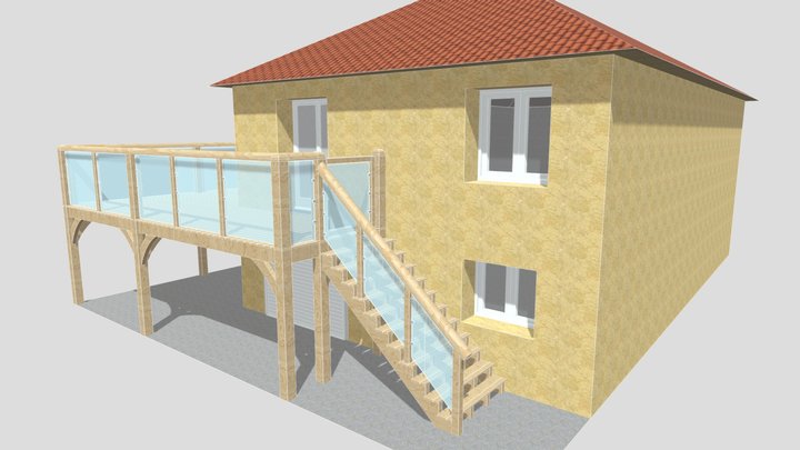 Terrasse suspendue Mme TAGGIASCO 3D Model